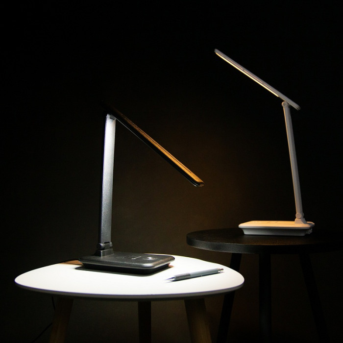 LED світильник настільний акумуляторний з функцією повербанку 10Вт, білий