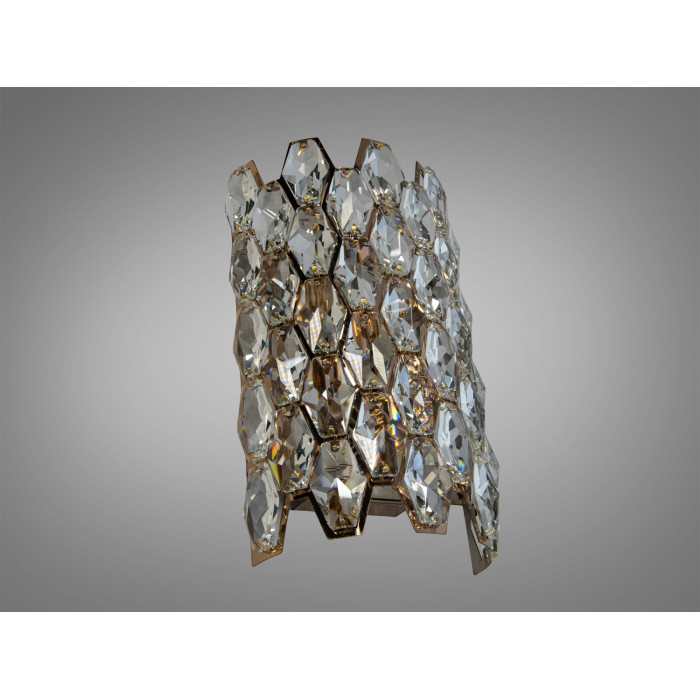 Настінний світильник Diasha 9136B золото кристалічні елементи