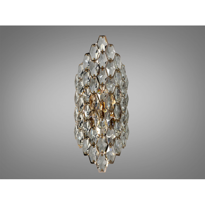 Кришталеве бра 9132B420GD золото для двох ламп