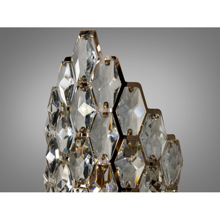 Кришталеве бра 9132B420GD золото для двох ламп