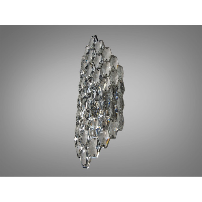 Бра класичне хром кришталеве під дві лампи