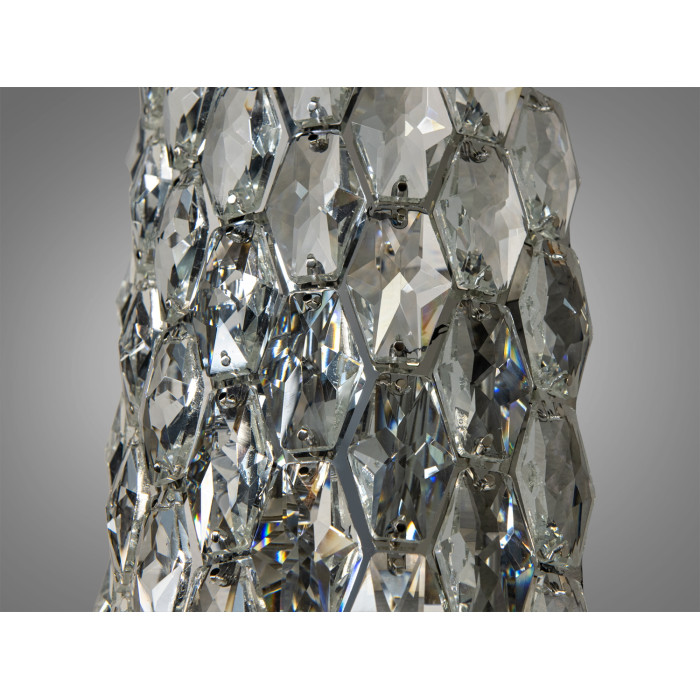 Бра класичне хром кришталеве під дві лампи