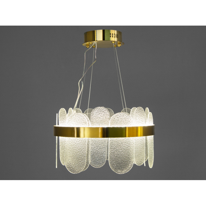 Класична підвісна кришталева люстра Diasha, золото, LED 120 Вт