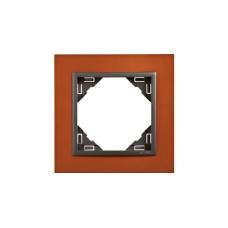 Рамка одинарна ANIMATO метал оранжевий / металік графіт, 90910 TTS