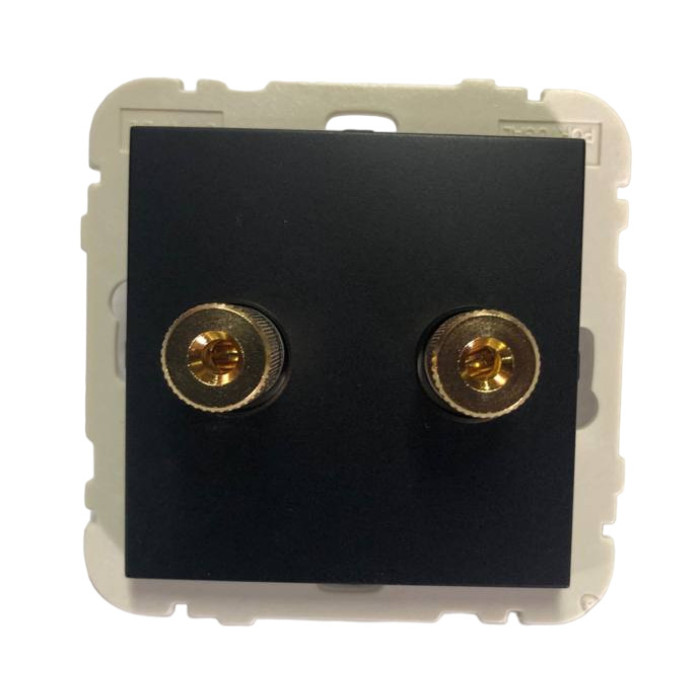 Розетка аудіо LOGUS стерео чорний матовий 	21220 TPM