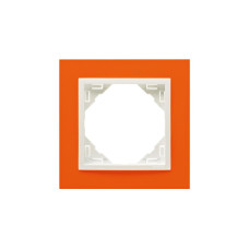 Рамка одинарна ANIMATO оранжевий / металік крижаний, 90910 TJG