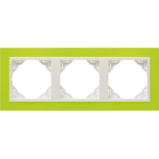 Рамка потрійна ANIMATO зелений / металік крижаний, 90930 TDG