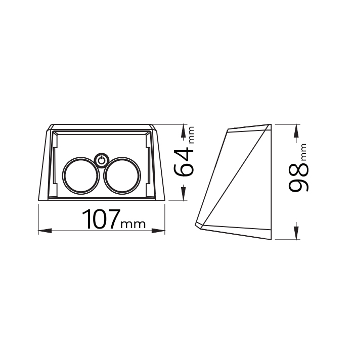 Світлодіодний світильник фасадний на сонячній батареї MALIBU-4 3CCT