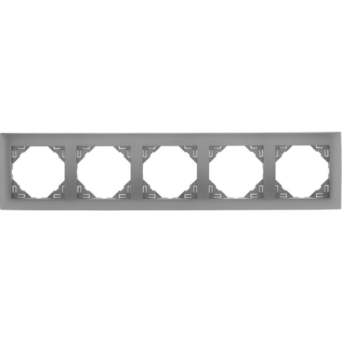 Рамка 5-кратна універсальна LOGUS металік алюмінієвий, 90950 TAL