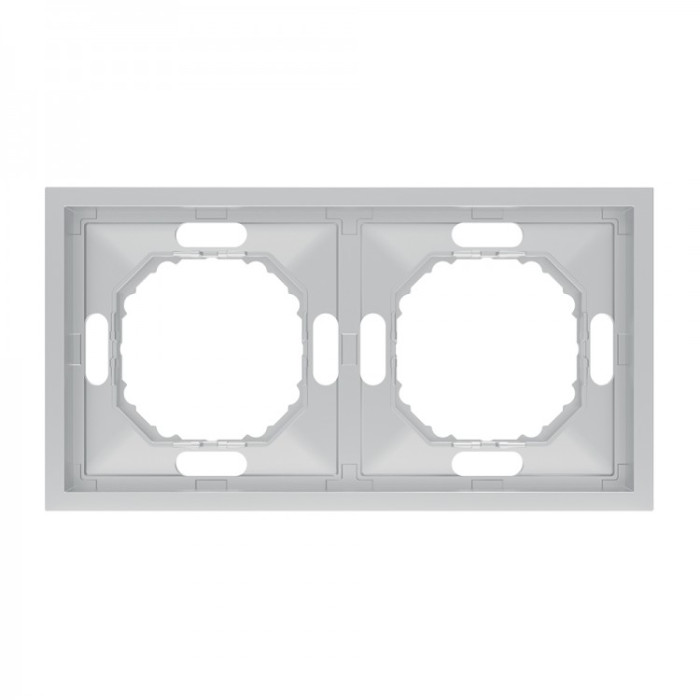 Рамка 2-місна Ardero EF102-S Soft срібна