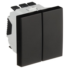 Вимикач жалюзі EFAPEL QUADRO 2 MOD 10A, 250V, чорний матовий, 45281 SPM