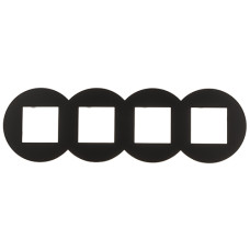 Рамка чотиримісна EFAPEL QUADRO Siza Vieira чорний матовий, 45941 TPM