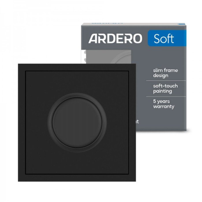 Світлорегулятор поворотний Ardero EV111D-B Soft 5-100W чорний
