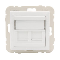 Розетка комп. подвійна LOGUS RJ45 5e білий	 21975 TBR