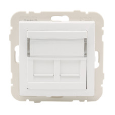 Розетка комп. подвійна LOGUS RJ45 5e білий	 21975 TBR