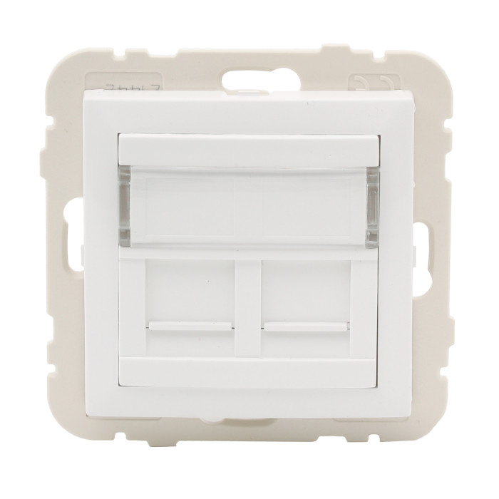 Розетка комп. подвійна LOGUS RJ45 5e білий	 21975 TBR