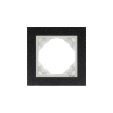 Рамка одинарна універсальна LOGUS Граніт з пласт. вставкою крига, 90910 TGG