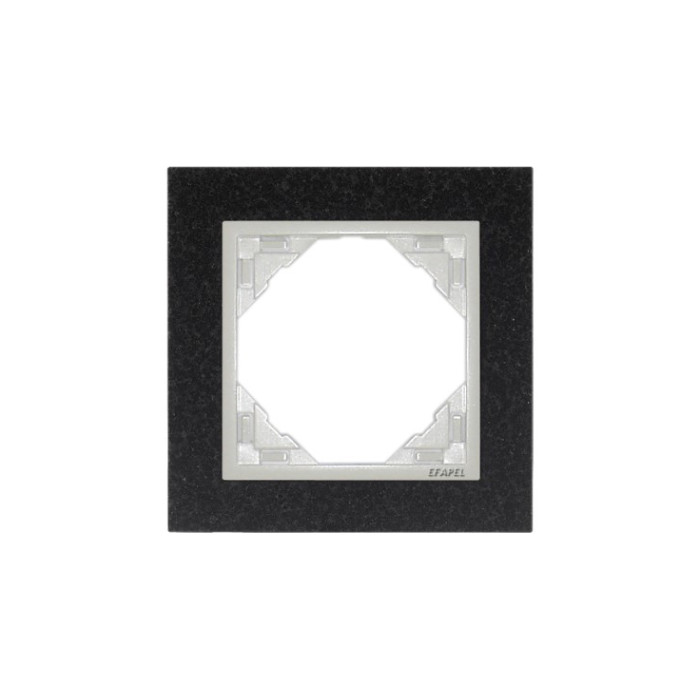 Рамка одинарна універсальна LOGUS Граніт з пласт. вставкою крига, 90910 TGG