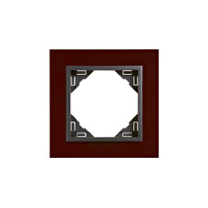 Рамка одинарна ANIMATO метал червоний / металік графіт, 90910 TBS