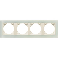 Рамка 4-кратна універсальна LOGUS Склокераміка з пласт. вставкою перламутр, 90940 TCP
