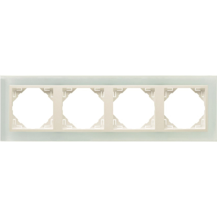 Рамка 4-кратна універсальна LOGUS Склокераміка з пласт. вставкою перламутр, 90940 TCP