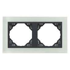 Рамка подвійна універсальна LOGUS Склокераміка з пласт. вставкою графіт, 90920 TCS