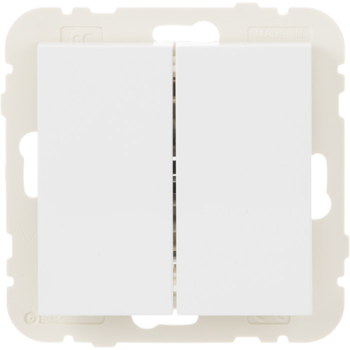 Кнопка дзвінка 2кл. Efapel LOGUS білий.	 21156 TBR