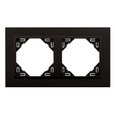 Рамка подвійна ANIMATO  чорний матовий, 90920 TRR