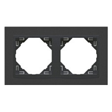 Рамка подвійна ANIMATO  метал графіт / металік графітовий, 90920 TSS