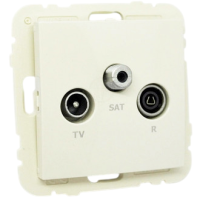 Розетка телевізійна кінцева LOGUS R TV-SAT слонова кістка	 21543 TMF
