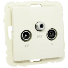 Розетка телевізійна кінцева LOGUS R TV-SAT слонова кістка	 21543 TMF
