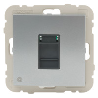 Розетка комп'ютерна LOGUS RJ45 5e металік алюмінієвий	 21453 TAL