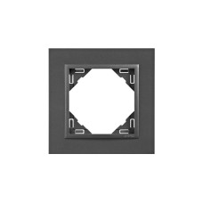 Рамка одинарна ANIMATO метал графіт / металік графітовий, 90910 TSS