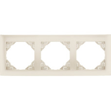 Рамка потрійна універсальна LOGUS металік перламутровий, 90930 TPE