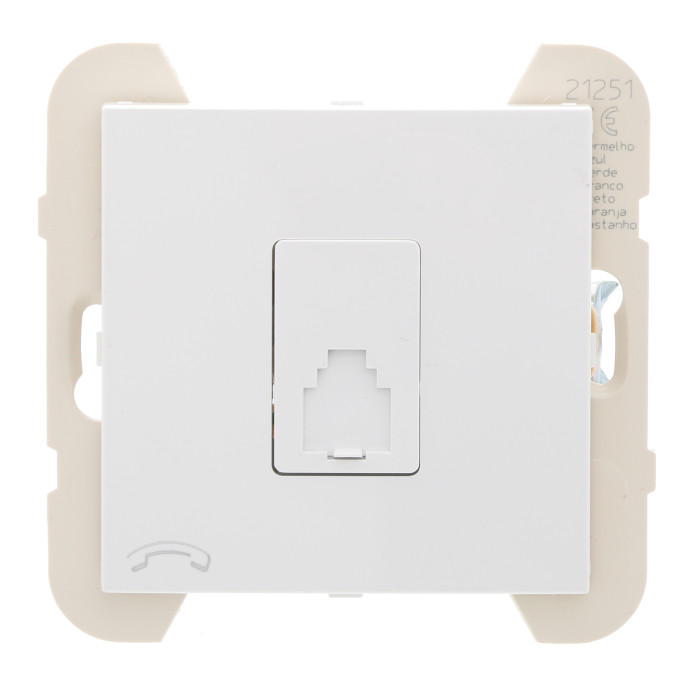 Розетка телефонна LOGUS RJ11 білосніжний	 21251 TBR