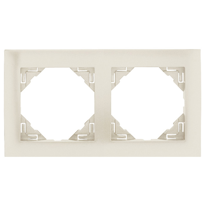 Рамка подвійна універсальна LOGUS металік перламутровий, 90920 TPE