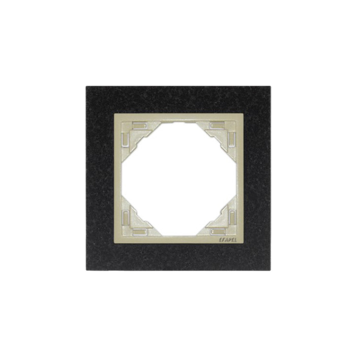 Рамка одинарна універсальна LOGUS Граніт з пласт. вставкою перламутр, 90910 TGP