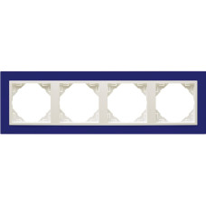 Рамка 4-кратна ANIMATO  синій / металік крижаний, 90940 TZG