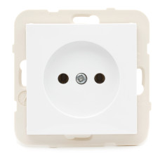 Розетка одинарна без з/к LOGUS 16А, 250V, біла 	21121 TBR