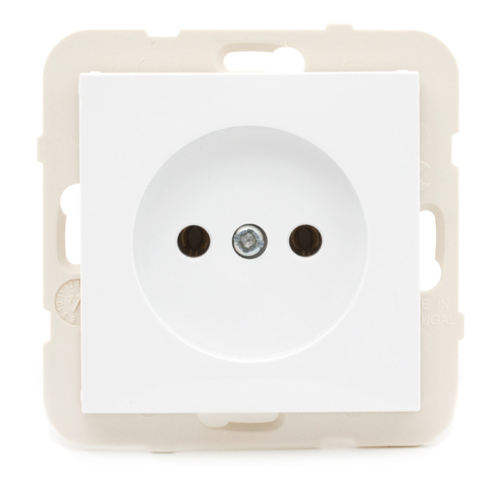Розетка одинарна без з/к LOGUS 16А, 250V, біла 	21121 TBR
