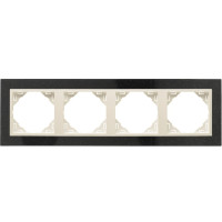 Рамка 4-кратна універсальна LOGUS Граніт з пласт. вставкою перламутр, 90940 TGP