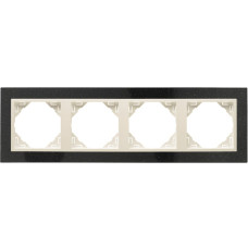 Рамка 4-кратна універсальна LOGUS Граніт з пласт. вставкою перламутр, 90940 TGP
