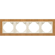 Рамка 4-кратна універсальна LOGUS Вишня з пласт. вставкою перламутр, 90940 TJP