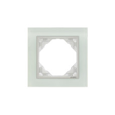 Рамка одинарна універсальна LOGUS Склокераміка з пласт. вставкою крига, 90910 TCG