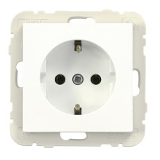 Розетка одинарна з з/к LOGUS 16А, 250V білий	 21131 TBR