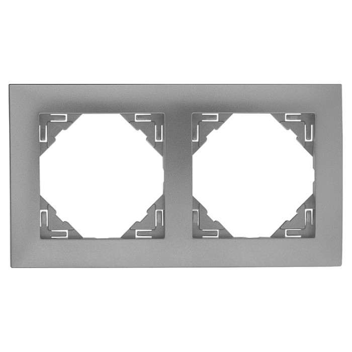 Рамка подвійна універсальна LOGUS металік алюмінієвий, 90920 TAL