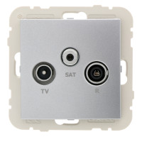 Розетка телевізійна кінцева LOGUS R TV-SAT металік алюмінієвий 	21543 TAL