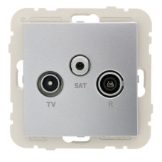 Розетка телевізійна кінцева LOGUS R TV-SAT металік алюмінієвий 	21543 TAL