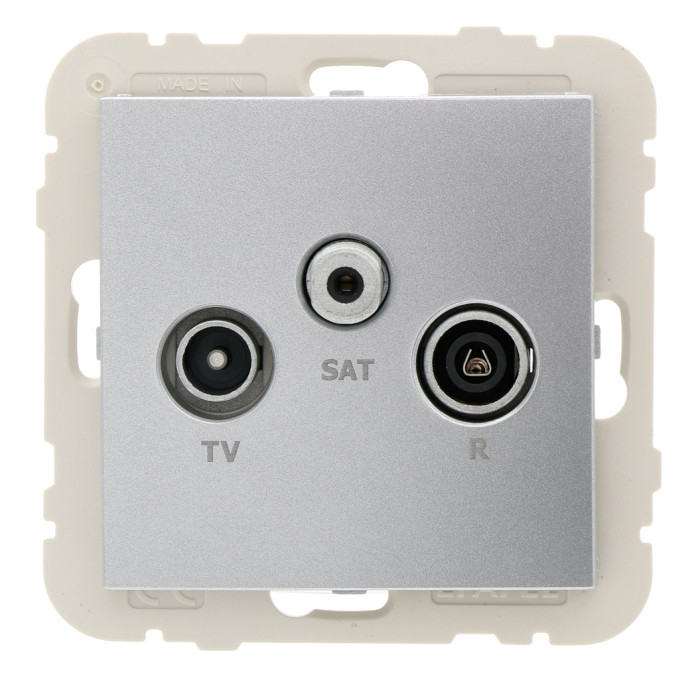 Розетка телевізійна кінцева LOGUS R TV-SAT металік алюмінієвий 	21543 TAL