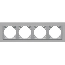 Рамка 4-кратна ANIMATO  метал алюміній / металік алюмінієвий, 90940 TAA